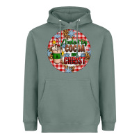 Sage christmas fueled by cocoa and christ ornament Heavyweight Hoodie - Artiststas