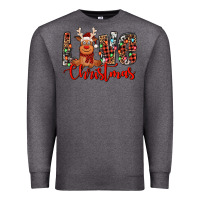 Charcoal Heather love christmas reindeer Premium Sweatshirt - Jasminsmagicworld