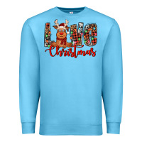 Ocean Blue love christmas reindeer Premium Sweatshirt - Jasminsmagicworld