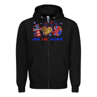 Black faith love freedom Zipper Hoodie - Neo Western
