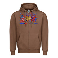 Chestnut faith love freedom Zipper Hoodie - Neo Western