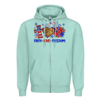 Seafoam faith love freedom Zipper Hoodie - Neo Western