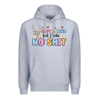 Heather Grey soft and kind but i take no shit Premium Hoodie - MaliasSmallBusiness