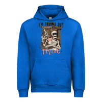 Cobalt im trying but tired Urban Hoodie - MaliasSmallBusiness