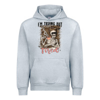 Heather Grey im trying but tired Urban Hoodie - MaliasSmallBusiness