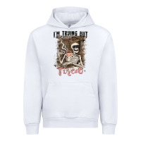 White im trying but tired Urban Hoodie - MaliasSmallBusiness