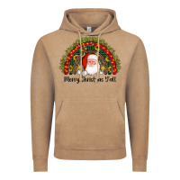 Vintage Coffee merry christmas y'all santa rainbow Vintage Hoodie - AdoDesignShop