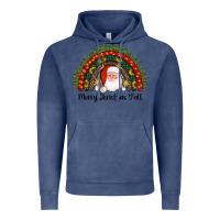 Vintage Denim merry christmas y'all santa rainbow Vintage Hoodie - AdoDesignShop