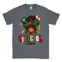 Charcoal Heather director life afro messy bun Classic Tee - texasbilliewilder