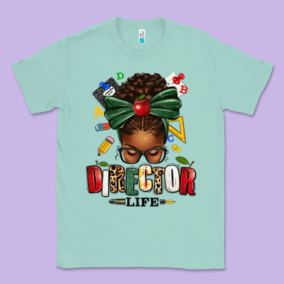 Director Life Afro Messy Bun Classic Tee Designed By Texasbilliewilder
