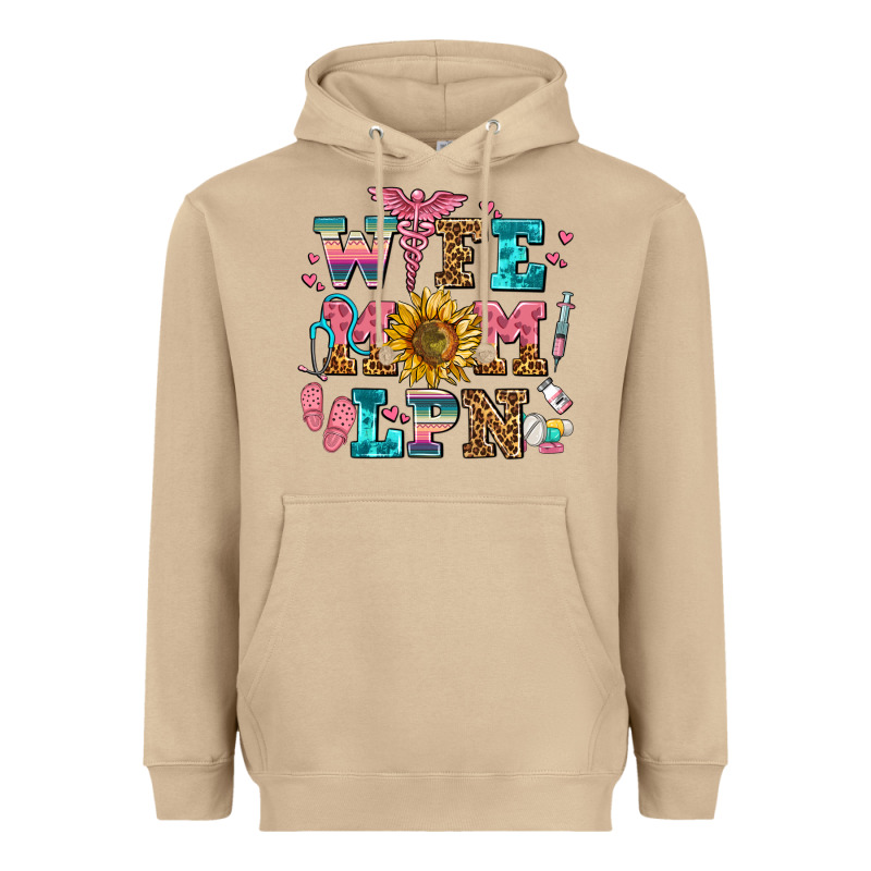 Wife Mom Lpn Heavyweight Hoodie by AdoDesignShop | Teevron
