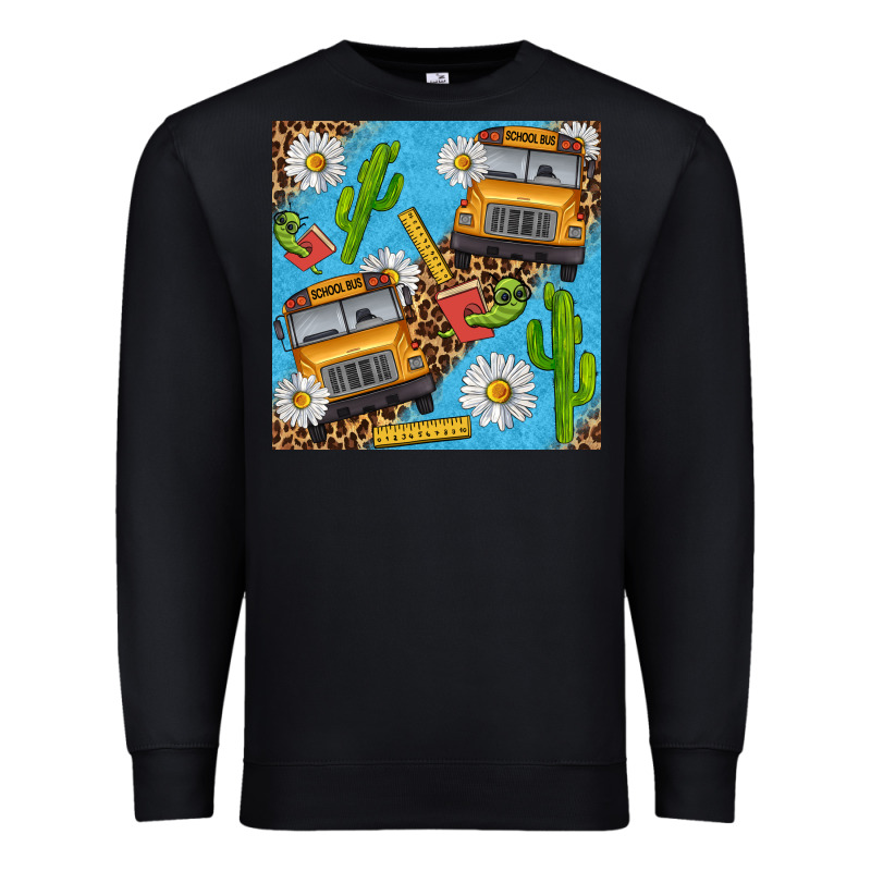 School Bus Seamless Pattern Premium Sweatshirt by BundleAndBundleShop | Teevron