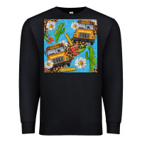 Black school bus seamless pattern Premium Sweatshirt - BundleAndBundleShop
