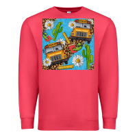 Cardinal school bus seamless pattern Premium Sweatshirt - BundleAndBundleShop