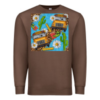 Chestnut school bus seamless pattern Premium Sweatshirt - BundleAndBundleShop
