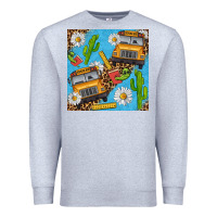Heather Grey school bus seamless pattern Premium Sweatshirt - BundleAndBundleShop