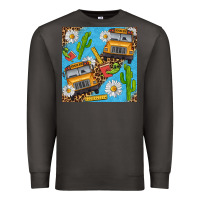 Smoke school bus seamless pattern Premium Sweatshirt - BundleAndBundleShop