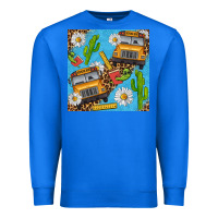 True Royal school bus seamless pattern Premium Sweatshirt - BundleAndBundleShop