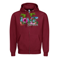 Burgundy love summer Zipper Hoodie - SublimationCraftShop