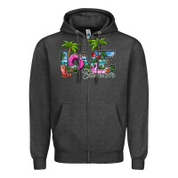Charcoal Heather love summer Zipper Hoodie - SublimationCraftShop
