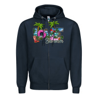 Navy love summer Zipper Hoodie - SublimationCraftShop