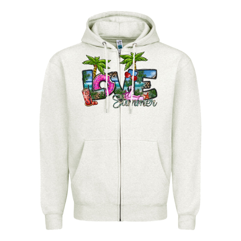 Love Summer Zipper Hoodie by SublimationCraftShop | Teevron