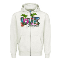 Oatmeal Heather love summer Zipper Hoodie - SublimationCraftShop