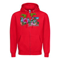 Red love summer Zipper Hoodie - SublimationCraftShop