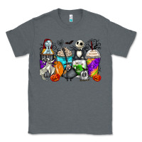Charcoal Heather halloween cartoon characters coffee cups Classic Tee - Zillion Design Studio