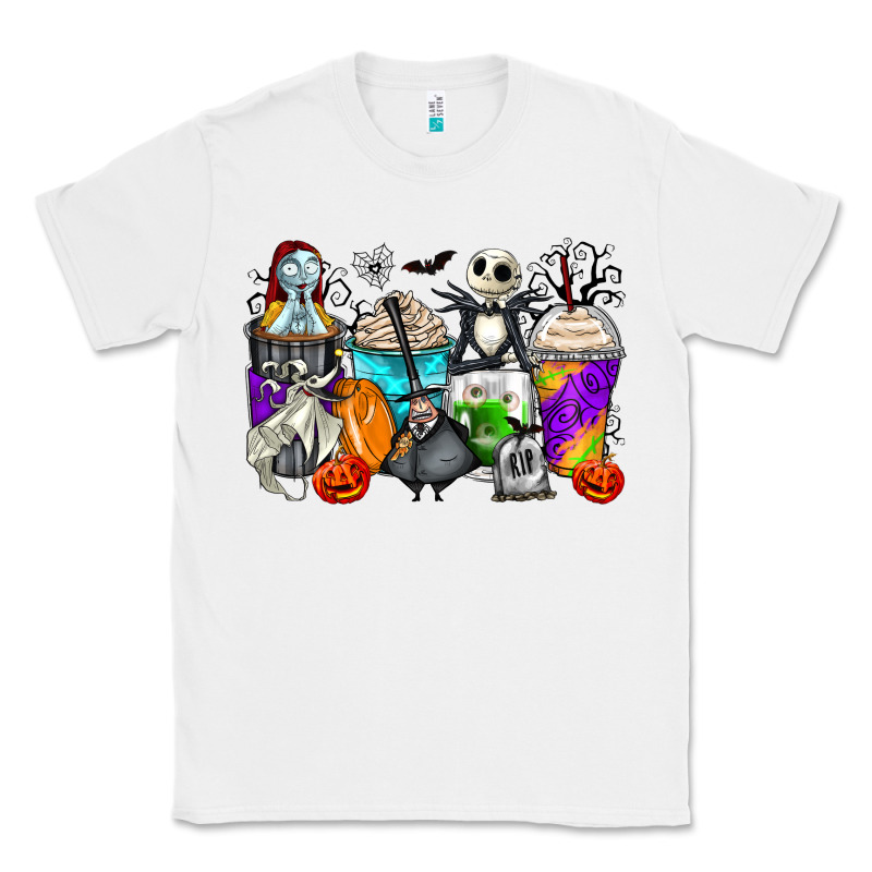 Halloween Cartoon Characters Coffee Cups Classic Tee by Zillion Design Studio | Teevron