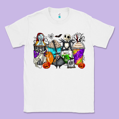 Halloween Cartoon Characters Coffee Cups Classic Tee Designed By Zillion Design Studio