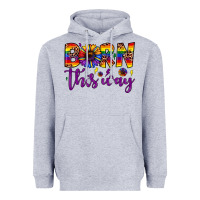 Heather Grey born this way Heavyweight Hoodie - JahusDesignShop