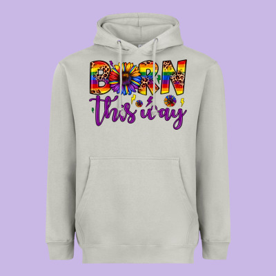 Born This Way Heavyweight Hoodie Designed By Jahusdesignshop