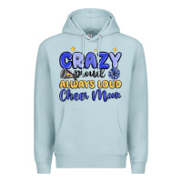 Blue Mist crazy proud always loud cheer mom Premium Hoodie - MaliasSmallBusiness