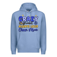 Colony Blue crazy proud always loud cheer mom Premium Hoodie - MaliasSmallBusiness