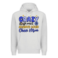 Dove Grey crazy proud always loud cheer mom Premium Hoodie - MaliasSmallBusiness