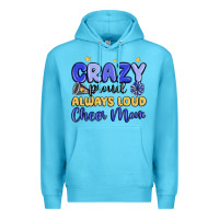 Ocean Blue crazy proud always loud cheer mom Premium Hoodie - MaliasSmallBusiness