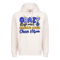 Pale Pink crazy proud always loud cheer mom Premium Hoodie - MaliasSmallBusiness