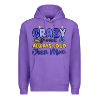 Purple crazy proud always loud cheer mom Premium Hoodie - MaliasSmallBusiness