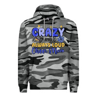 Slate Camo crazy proud always loud cheer mom Premium Hoodie - MaliasSmallBusiness