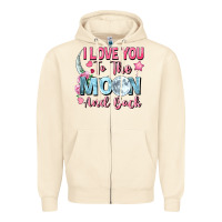 Sandshell i love you to the moon and back Zipper Hoodie - FaDigitalArtStudio