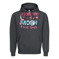 Smoke i love you to the moon and back Zipper Hoodie - FaDigitalArtStudio