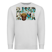 Dove Grey blessed mama Premium Sweatshirt - JahusDesignShop