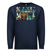 Navy blessed mama Premium Sweatshirt - JahusDesignShop