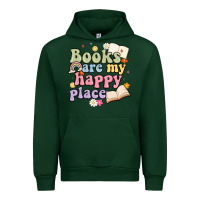 Forest Green books are my happy place Urban Hoodie - MaliasSmallBusiness