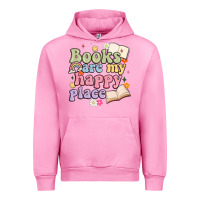 Fuchsia Pink books are my happy place Urban Hoodie - MaliasSmallBusiness