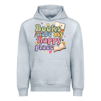 Heather Grey books are my happy place Urban Hoodie - MaliasSmallBusiness