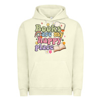 Pigment Pistachio books are my happy place Urban Hoodie - MaliasSmallBusiness