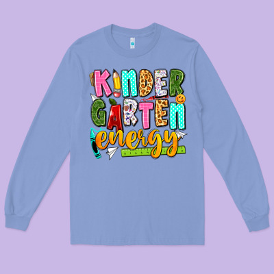 Kindergarten Energy Long Sleeve Tee Designed By Texasbilliewilder