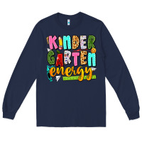 Navy kindergarten energy Long Sleeve Tee - texasbilliewilder